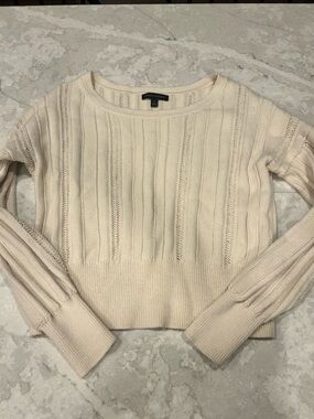 Banana Republic Cream Knit Sweater